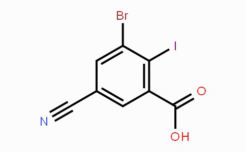 CAS No. 1805418-60-3, 3-Bromo-5-cyano-2-iodobenzoic acid