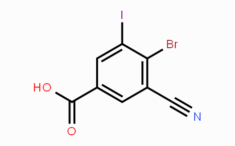 CAS No. 1806850-61-2, 4-Bromo-3-cyano-5-iodobenzoic acid