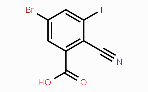 CAS No. 1805595-09-8, 5-Bromo-2-cyano-3-iodobenzoic acid