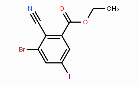 CAS No. 1805487-61-9, Ethyl 3-bromo-2-cyano-5-iodobenzoate