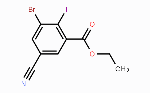 CAS No. 1806065-43-9, Ethyl 3-bromo-5-cyano-2-iodobenzoate