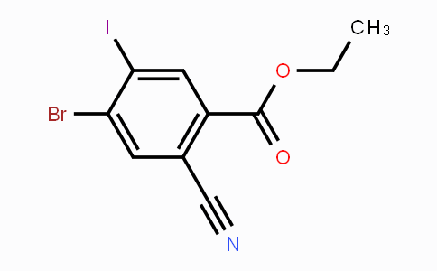 CAS No. 1805183-75-8, Ethyl 4-bromo-2-cyano-5-iodobenzoate