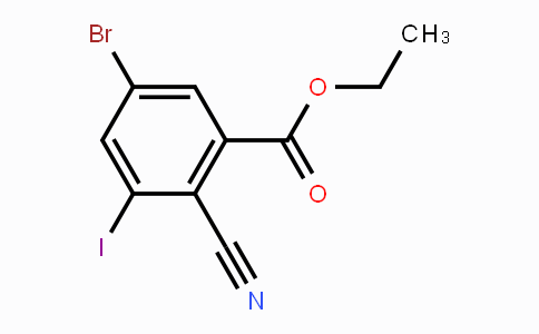 CAS No. 1805017-06-4, Ethyl 5-bromo-2-cyano-3-iodobenzoate