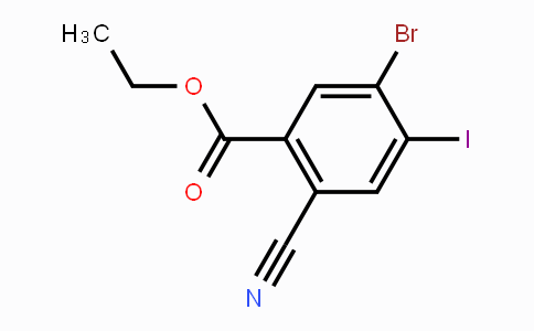 CAS No. 1805099-32-4, Ethyl 5-bromo-2-cyano-4-iodobenzoate