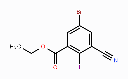 CAS No. 1805487-70-0, Ethyl 5-bromo-3-cyano-2-iodobenzoate