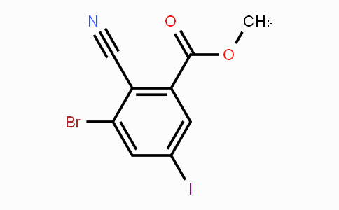 CAS No. 1805419-42-4, Methyl 3-bromo-2-cyano-5-iodobenzoate