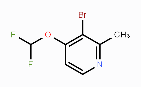 CAS No. 1807193-69-6, 3-Bromo-4-difluoromethoxy-2-methylpyridine