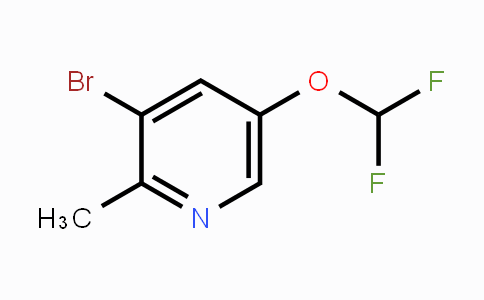CAS No. 1807115-83-8, 3-Bromo-5-difluoromethoxy-2-methylpyridine