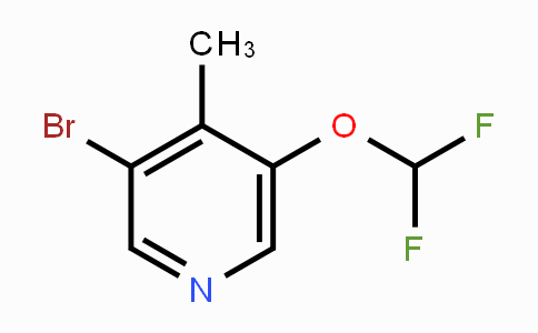 CAS No. 1805526-46-8, 3-Bromo-5-difluoromethoxy-4-methylpyridine
