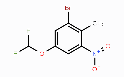 CAS No. 1805527-19-8, 2-Bromo-4-difluoromethoxy-6-nitrotoluene