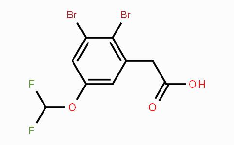 CAS No. 1804515-95-4, 2,3-Dibromo-5-(difluoromethoxy)phenylacetic acid