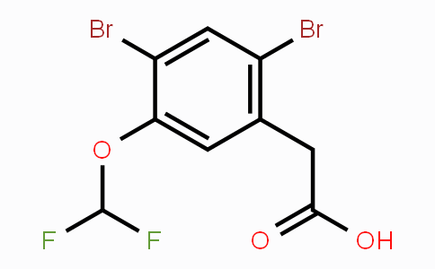 CAS No. 1806348-50-4, 2,4-Dibromo-5-(difluoromethoxy)phenylacetic acid