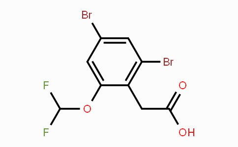 CAS No. 1803713-15-6, 2,4-Dibromo-6-(difluoromethoxy)phenylacetic acid