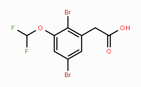 CAS No. 1807180-31-9, 2,5-Dibromo-3-(difluoromethoxy)phenylacetic acid