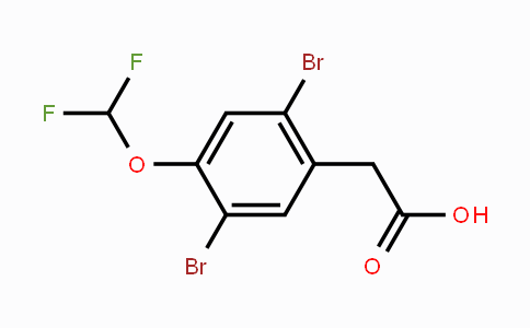 CAS No. 1806325-07-4, 2,5-Dibromo-4-(difluoromethoxy)phenylacetic acid