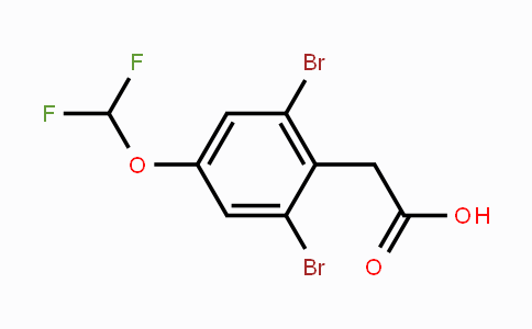 CAS No. 1806325-13-2, 2,6-Dibromo-4-(difluoromethoxy)phenylacetic acid