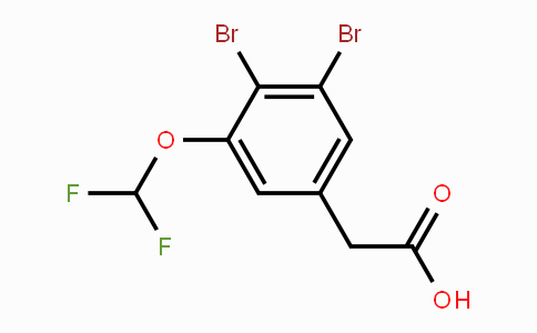 CAS No. 1803834-15-2, 3,4-Dibromo-5-(difluoromethoxy)phenylacetic acid
