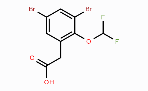 CAS No. 1806348-57-1, 3,5-Dibromo-2-(difluoromethoxy)phenylacetic acid