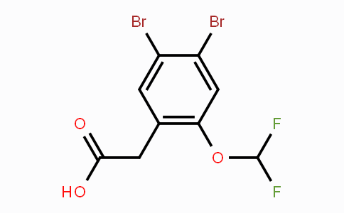 CAS No. 1805473-48-6, 4,5-Dibromo-2-(difluoromethoxy)phenylacetic acid
