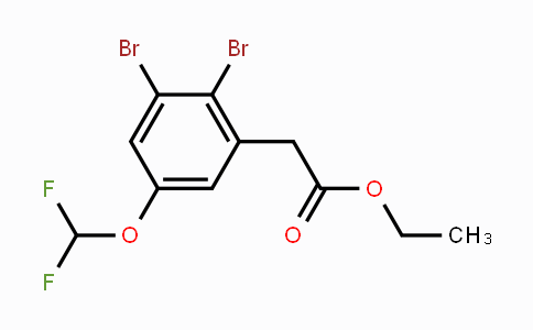 CAS No. 1804936-33-1, Ethyl 2,3-dibromo-5-(difluoromethoxy)phenylacetate