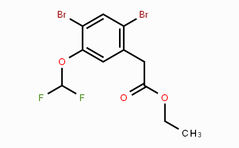 CAS No. 1805473-57-7, Ethyl 2,4-dibromo-5-(difluoromethoxy)phenylacetate