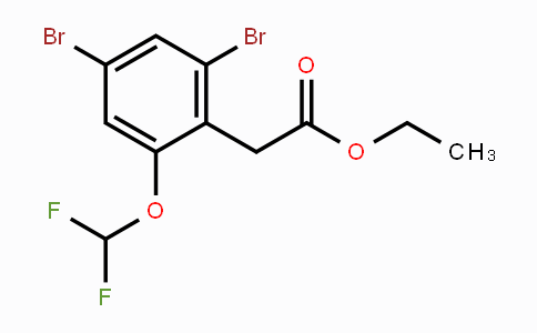 CAS No. 1803788-16-0, Ethyl 2,4-dibromo-6-(difluoromethoxy)phenylacetate