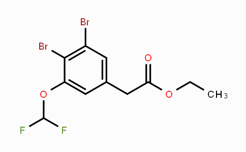 CAS No. 1804936-37-5, Ethyl 3,4-dibromo-5-(difluoromethoxy)phenylacetate