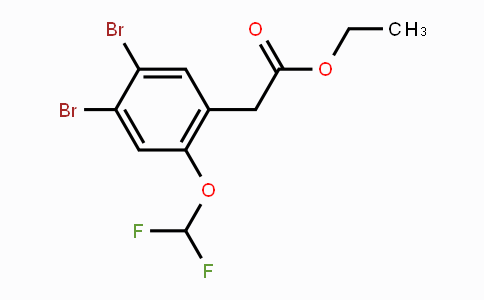 CAS No. 1806304-97-1, Ethyl 4,5-dibromo-2-(difluoromethoxy)phenylacetate