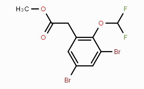 CAS No. 1806348-85-5, Methyl 3,5-dibromo-2-(difluoromethoxy)phenylacetate