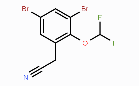 CAS No. 1807180-53-5, 3,5-Dibromo-2-(difluoromethoxy)phenylacetonitrile
