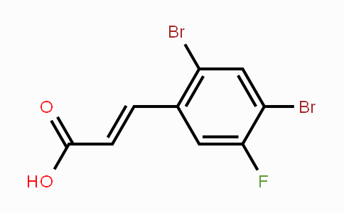 CAS No. 1807413-31-5, 2,4-Dibromo-5-fluorocinnamic acid