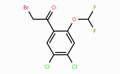 CAS No. 1803818-48-5, 4',5'-Dichloro-2'-(difluoromethoxy)phenacyl bromide