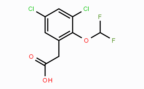 CAS No. 1807060-61-2, 3,5-Dichloro-2-(difluoromethoxy)phenylacetic acid