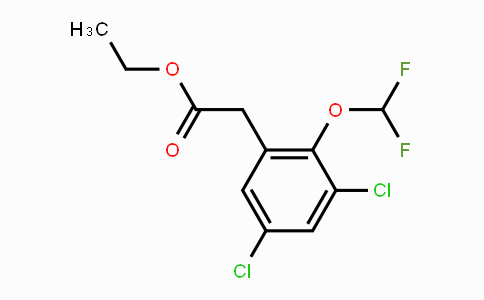 CAS No. 1807178-53-5, Ethyl 3,5-dichloro-2-(difluoromethoxy)phenylacetate
