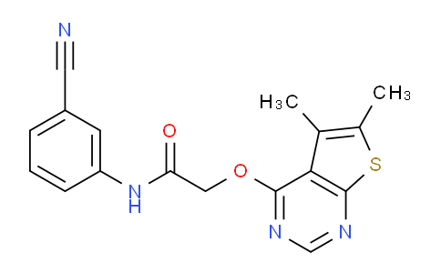 764694-25-9 | Acetamide, N-(3-cyanophenyl)-2-[(5,6-dimethylthieno[2,3-d]pyrimidin-4-yl)oxy]-