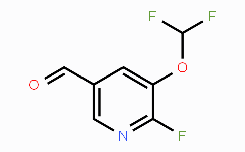 CAS No. 1804418-64-1, 3-Difluoromethoxy-2-fluoro-5-formylpyridine