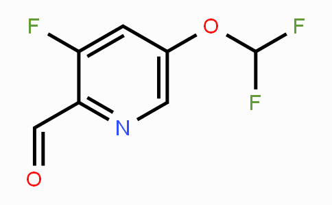CAS No. 1804418-75-4, 5-Difluoromethoxy-3-fluoro-2-formylpyridine