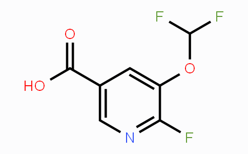 CAS No. 1804420-50-5, 5-Difluoromethoxy-6-fluoronicotinic acid