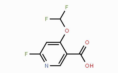 CAS No. 1806304-82-4, 4-Difluoromethoxy-6-fluoronicotinic acid