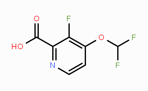 CAS No. 1807188-94-8, 4-Difluoromethoxy-3-fluoropicolinic acid