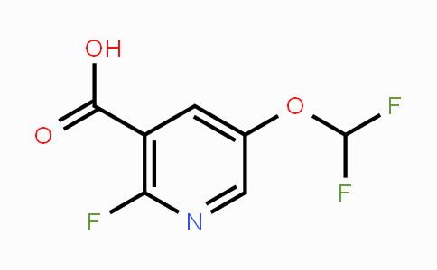 CAS No. 1803809-65-5, 5-Difluoromethoxy-2-fluoronicotinic acid