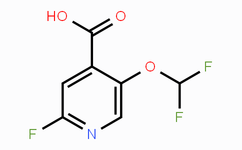 CAS No. 1803823-50-8, 5-Difluoromethoxy-2-fluoroisonicotinic acid