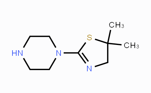CAS No. 303798-21-2, 5,5-Dimethyl-2-(piperazin-1-yl)-4,5-dihydrothiazole