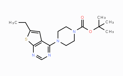 CAS No. 502641-60-3, tert-Butyl 4-(6-ethylthieno[2,3-d]pyrimidin-4-yl)piperazine-1-carboxylate