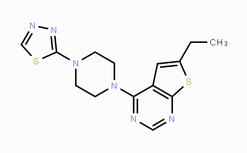 CAS No. 1359873-35-0, 4-(4-(1,3,4-Thiadiazol-2-yl)piperazin-1-yl)-6-ethylthieno[2,3-d]pyrimidine