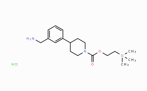 CAS No. 725228-56-8, 2-(Trimethylsilyl)ethyl 4-(3-(aminomethyl)phenyl)-piperidine-1-carboxylate hydrochloride