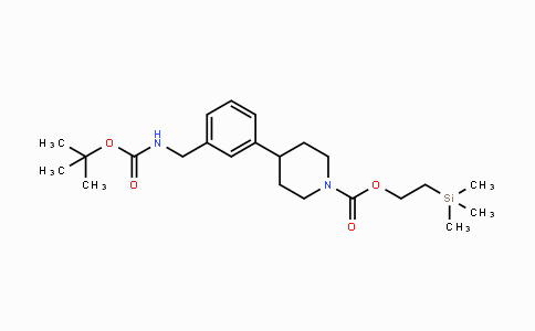 CAS No. 725228-48-8, 2-(Trimethylsilyl)ethyl 4-(3-((tert-butoxycarbonyl-amino)methyl)phenyl)piperidine-1-carboxylate