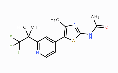 CAS No. 1357476-68-6, N-(4-Methyl-5-(2-(1,1,1-trifluoro-2-methylpropan-2-yl)pyridin-4-yl)thiazol-2-yl)acetamide