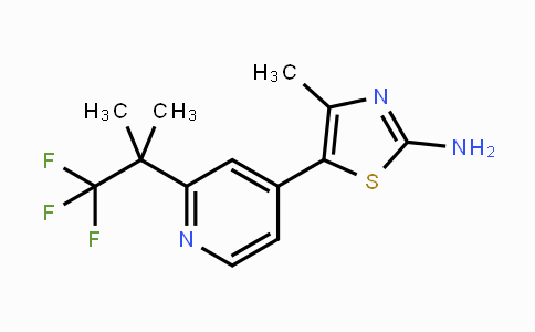CAS No. 1357476-69-7, 4-Methyl-5-(2-(1,1,1-trifluoro-2-methylpropan-2-yl)pyridin-4-yl)thiazol-2-amine