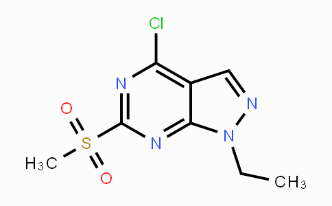 CAS No. 1220517-82-7, 4-Chloro-1-ethyl-6-(methylsulfonyl)-1H-pyrazolo[3,4-d]pyrimidine